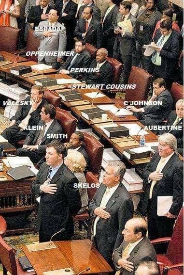 Did not realize Congressman do not stand for the pledge.