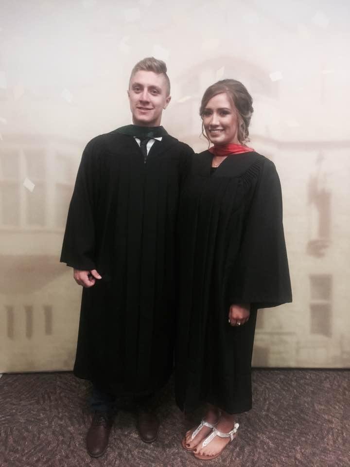 Congratulations to Shayne and Tessa for receiving your degrees in Kin and Nursing today! What a proud moment for your mom, dad, and I...good luck with the job hunt now! Just show them your dazzling personalities and you'll