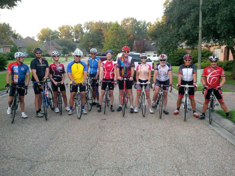 Had a great turn out for our weekly ride this morning. We started at 7:15 to let the sun come up then did 40 miles to the Youngsville bakery. We typically start the same time, Saturday and Sunday (unless there is a supporte