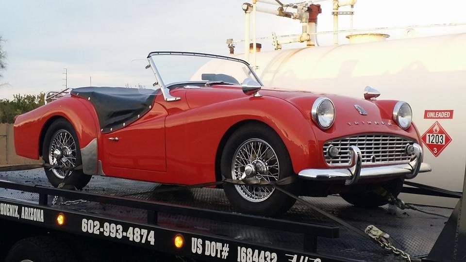 Towed this, 1 of 60 Triumph to 3