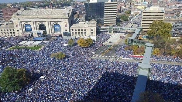 Rally & recognition is still in progress at Union Station. Holy Cow, never giving up on celebrating.