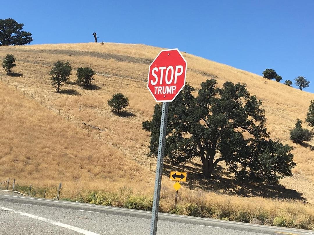 When you come to a fork in the road and this is the sign in front of you, go left!