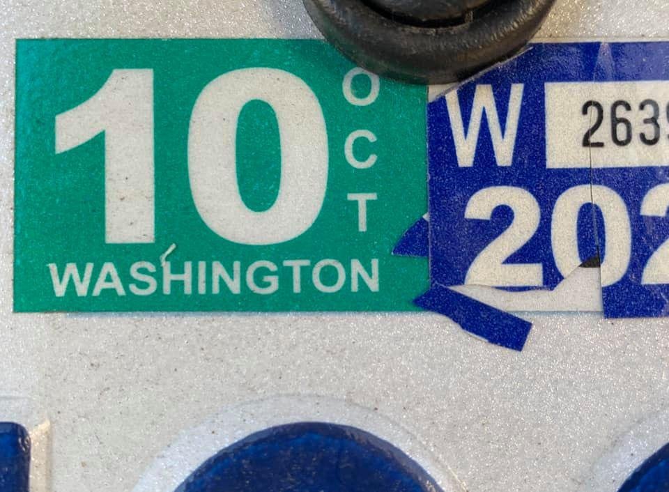 Double oops!!! 1. Just realized that our 2021 tab was not on our plate yet the registration was in the glovebox. 2. Do the install on a warmer day than 29F in the shade. The tab fell apart as I removed the backing!! (Only s