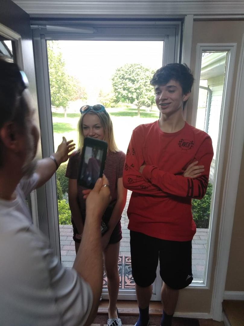 Thomas and his sister Aubrey