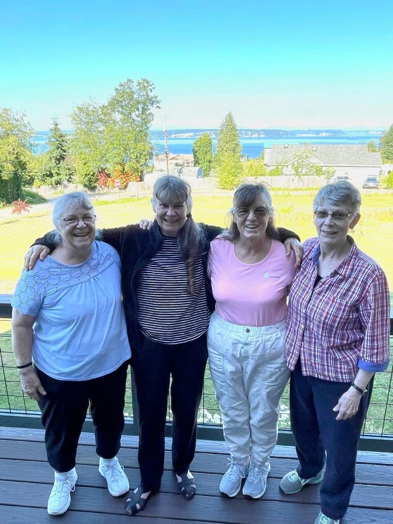 The four Morse girls at our Morse cousin get together on the Olympic Peninsula in WA. State last summer.  Tons of fun!!!