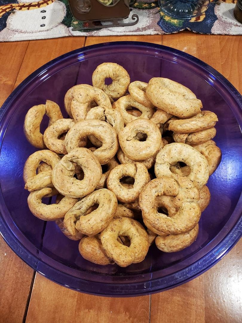 Yesterday. Day 1 Christmas baking. TARALLI