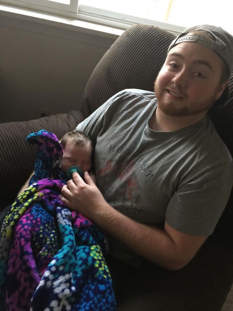 My sweet grandson n great granddaughter 😄🎉