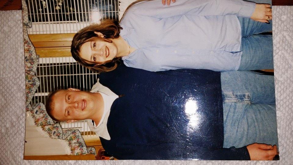 This is the best pic I've found of my brother,  he's with my cousin Courtney.  I'm guessing he is about 19 or 20. I love and miss that smile!  Not a day goes by that i don't think about him.