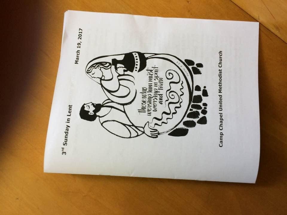 The bulletin from camp Chapel Methodist Church