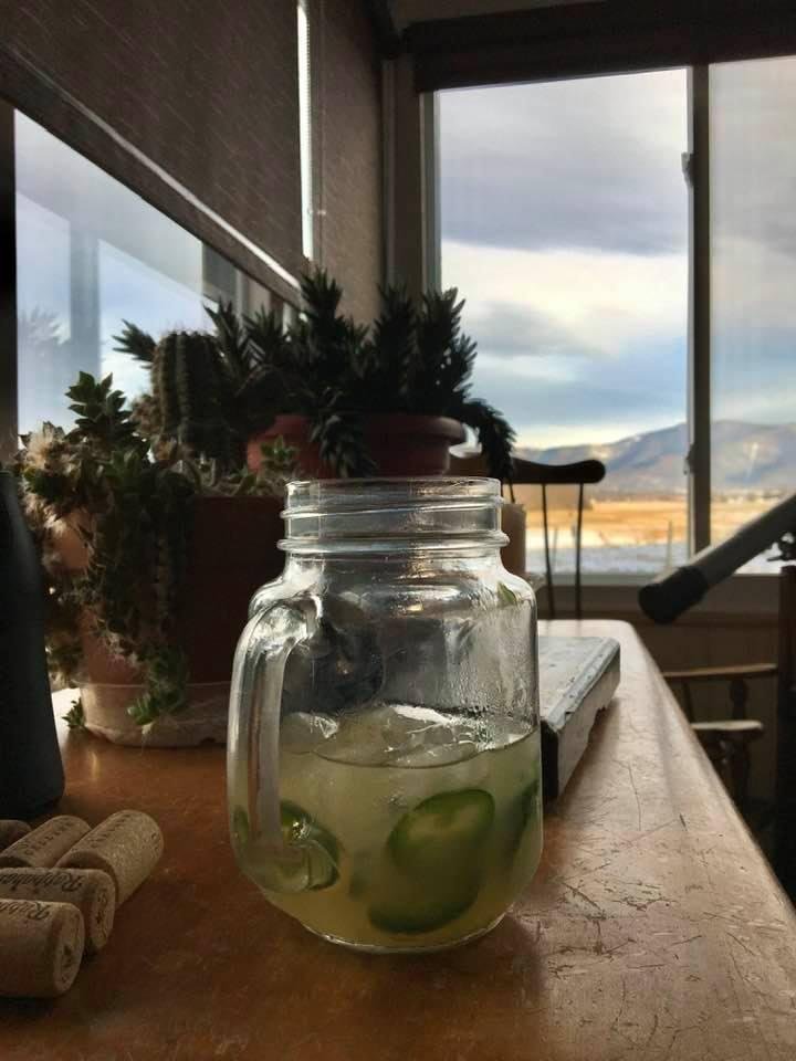 Enjoying a jalapeño margarita this afternoon. Celebrating the darkest day and the return of the light!
