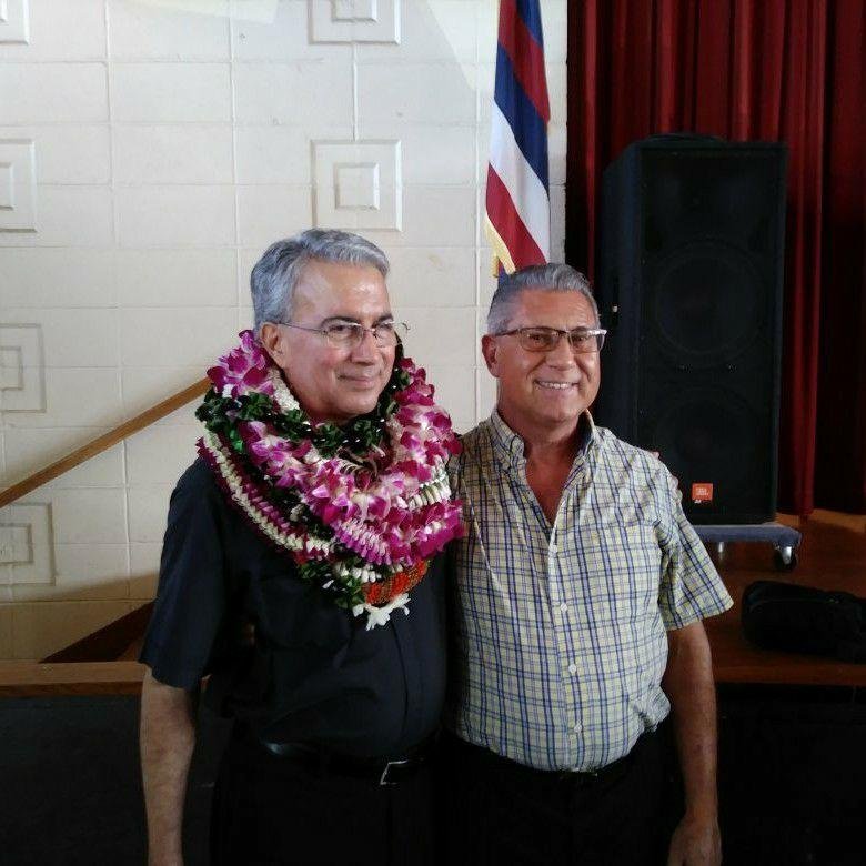 St. Ann's Catholic church's Father Herman Gomes and I celebrated his promotion.