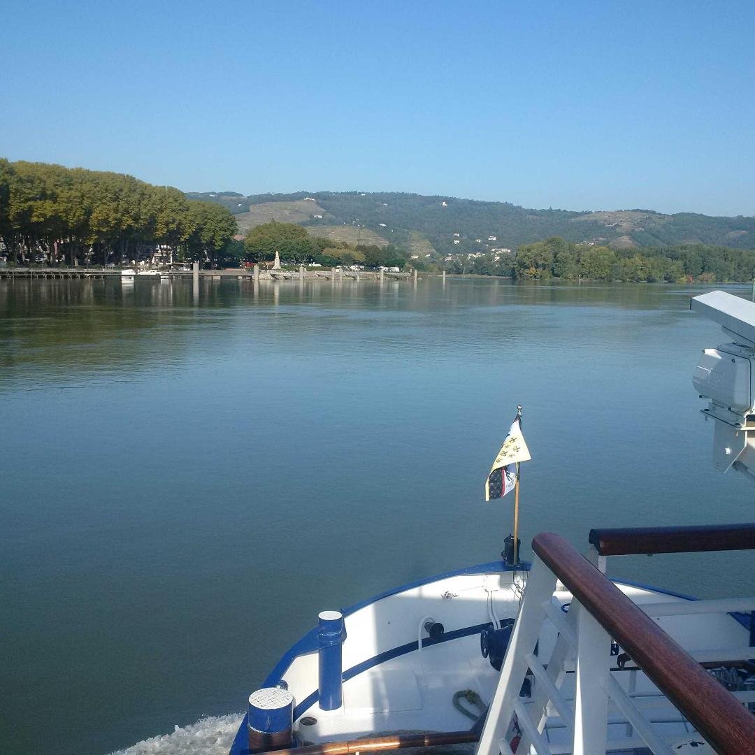 Day 2 of our cruise down the Rhone. Visited a huge chocolate factory this morning after breakfast. A wee bit decadent eh!
