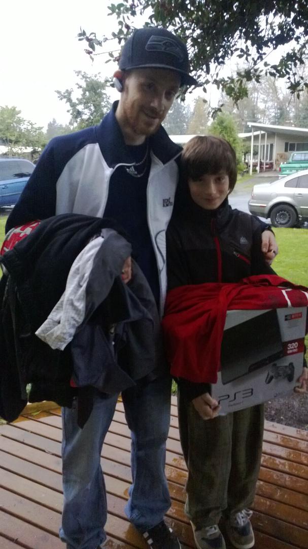My son and grandson. First picture I have of them posing in quite sometime.