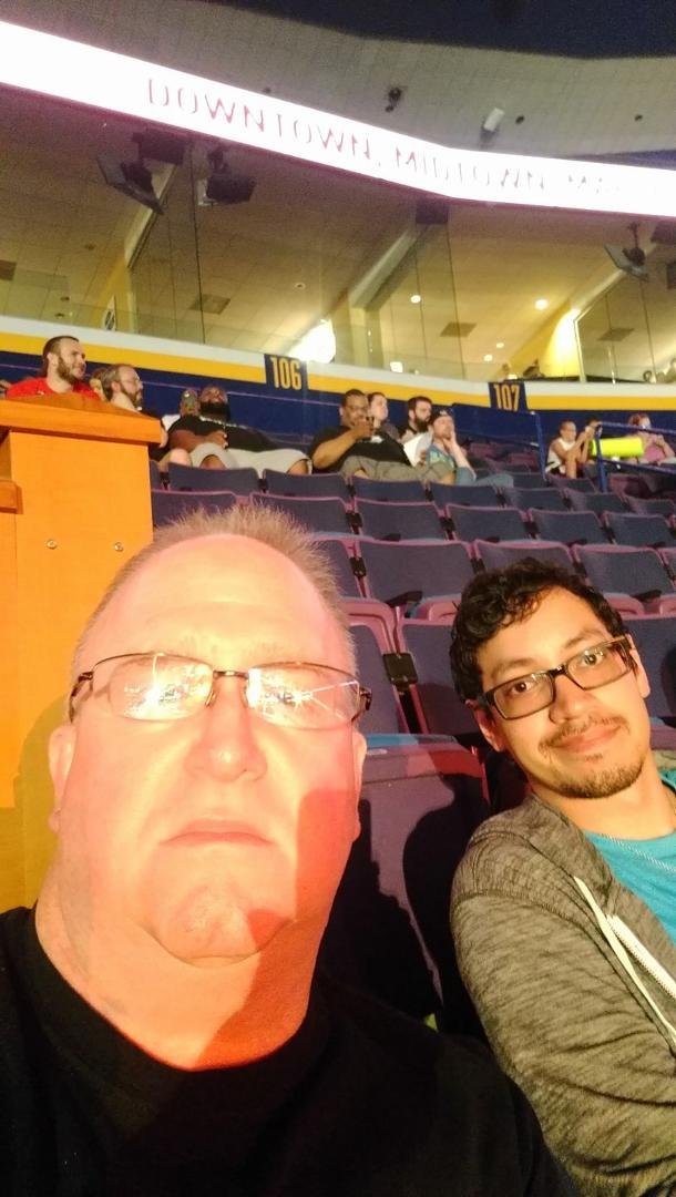 Wwe wrestling at St. Louis, Mo with Future son-in-law Luis