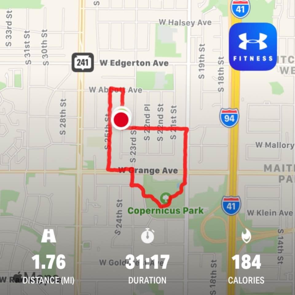 My first-time jog out door!