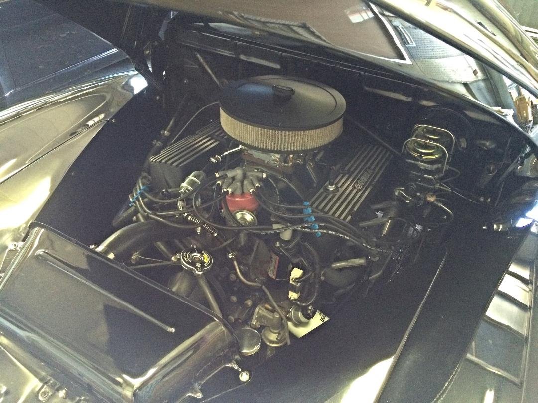 The engine bay in the 47