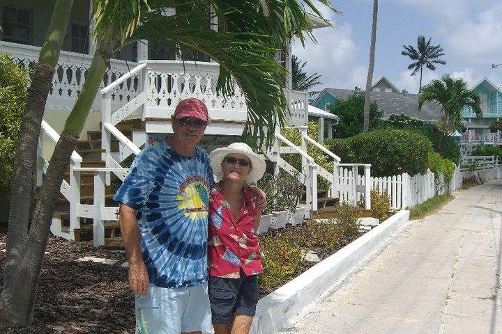 David and Judy on the main street in Hope Town