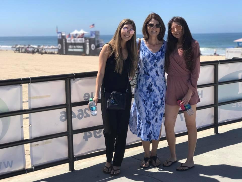 My girls having fun in Huntington Beach