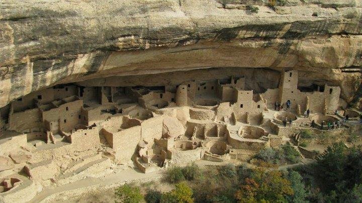 Indian houses in the clifs in Mesa Verde