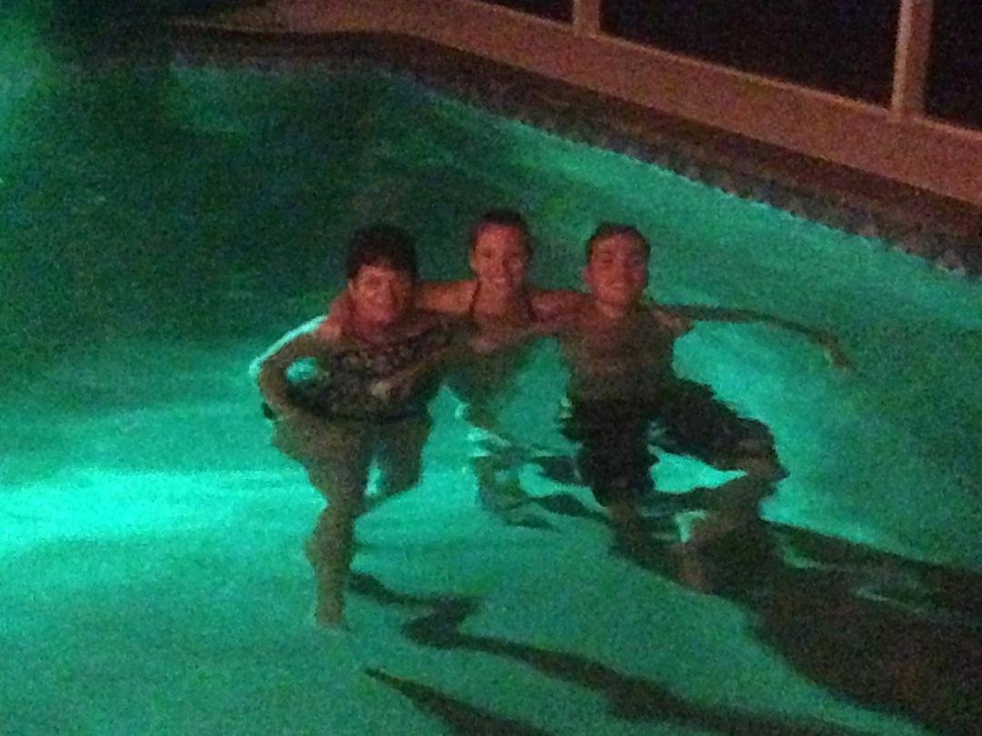 Swimming at 2 am.
