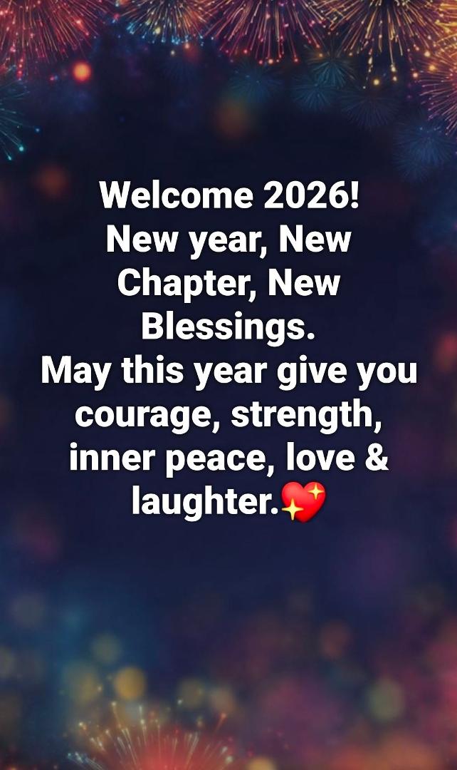 Happy New Year!!!! May 2026 be the best year ever!