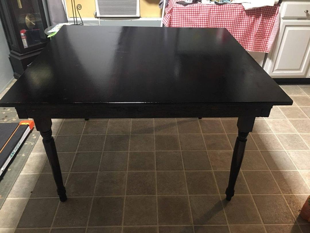 I think my wife found a new calling.She did a great job on a kitchen table.
