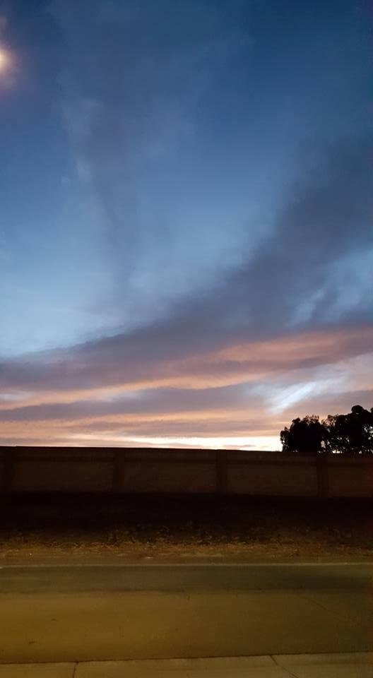 The sky out our front door