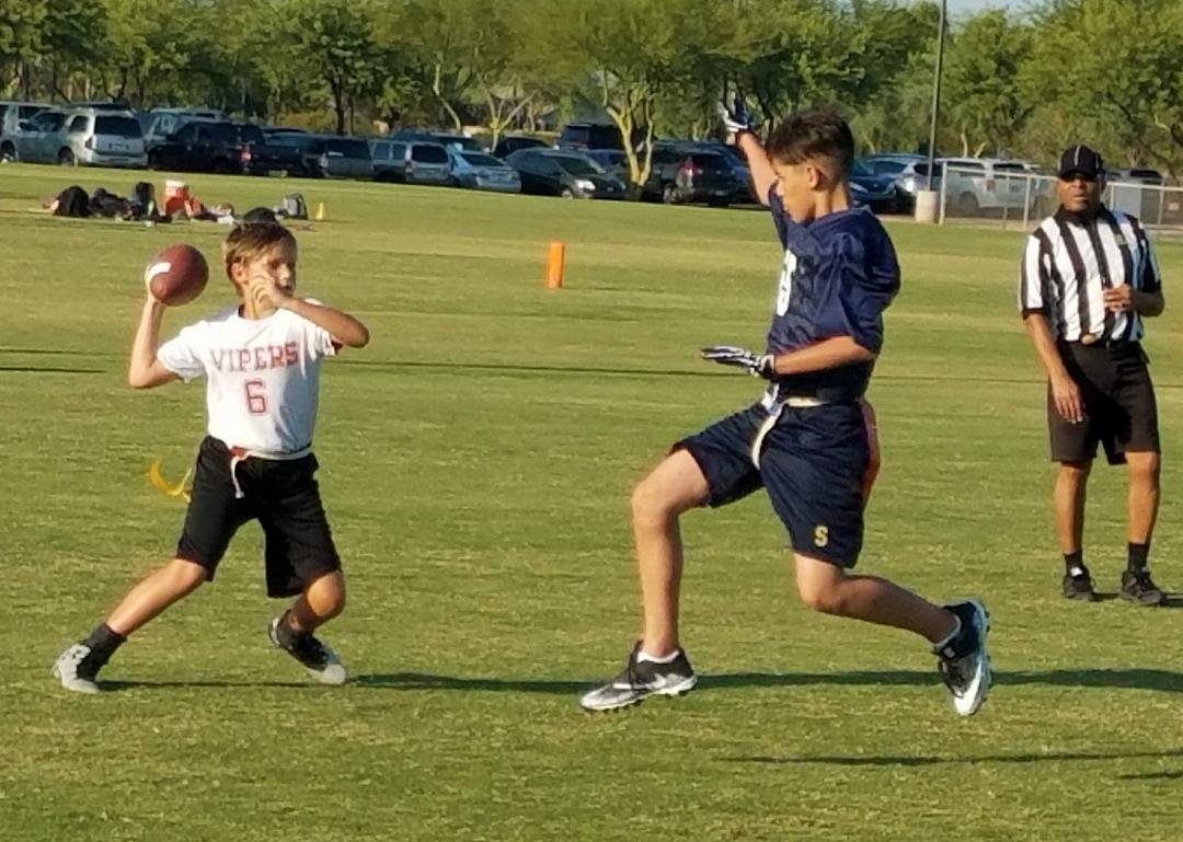 Jackson's first touchdown pass as a Val Vista Viper quarterback!! #proudmoment