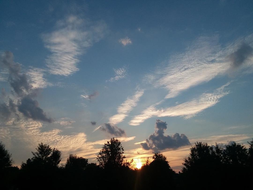 On the Patio watching the Sunset. Favorite time of the day. Amazed at how light the sky is after 9 pm.