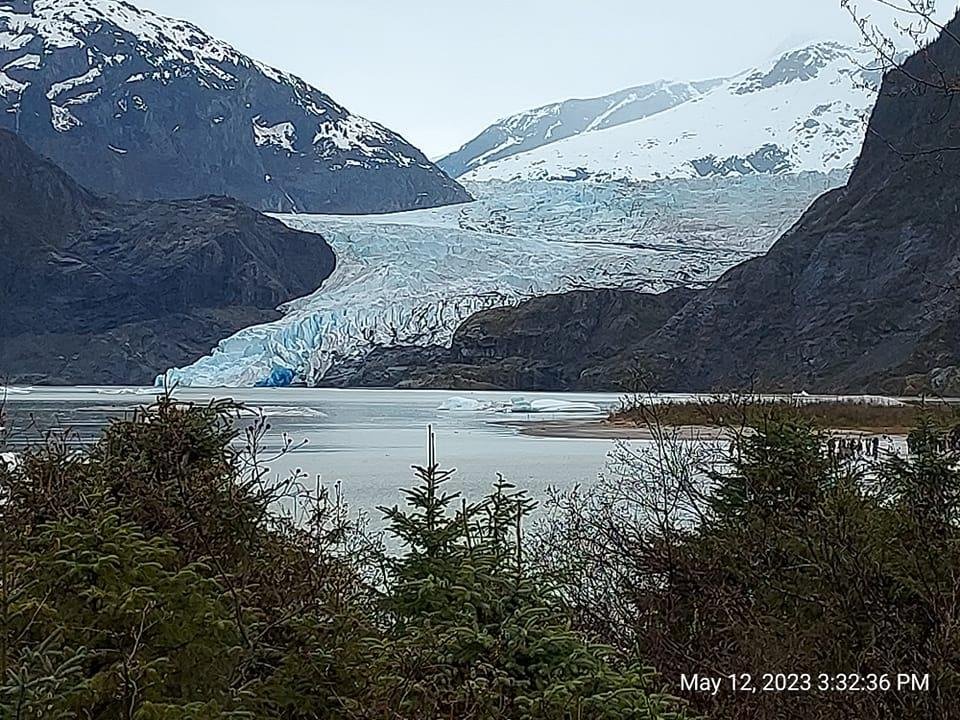 Mendenhall glacier near Juneau, AL.