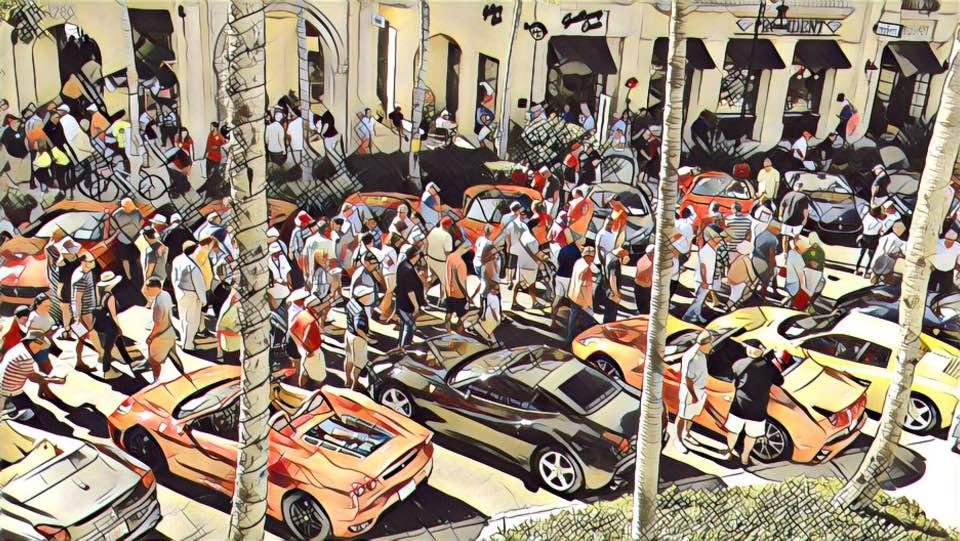 Ferrari Club car show this morning