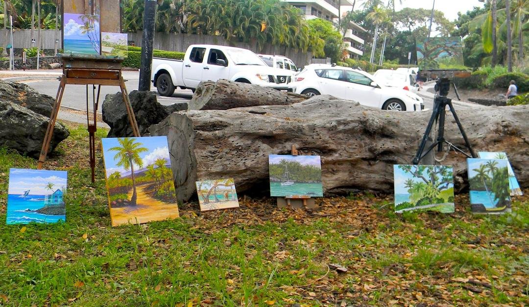 Paintings from West Hawaii Pleinair Painters session, May 20th, 2016 at Keauhou Bay.