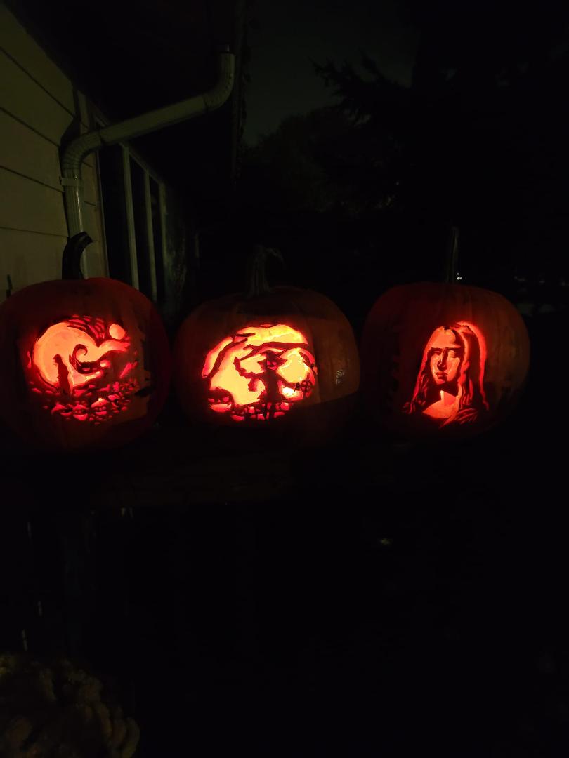 This year's carvings...