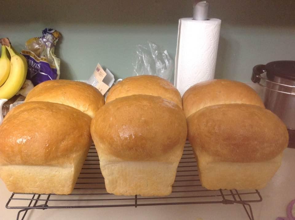 Bread is done now letting it cool and have a piece of toast and tea yum yum!