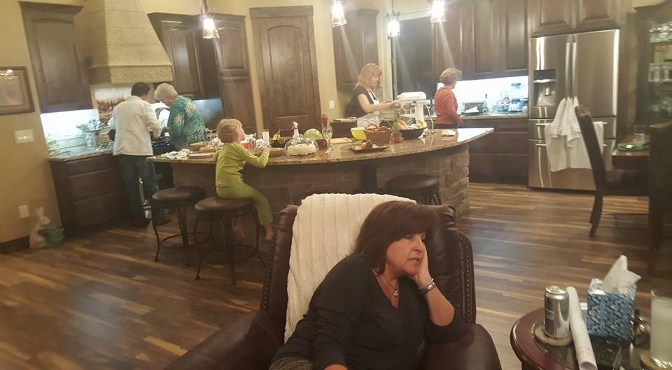 Dear Rhonda in the forefront at Tiffany's and Darren's beautiful brand new home.
