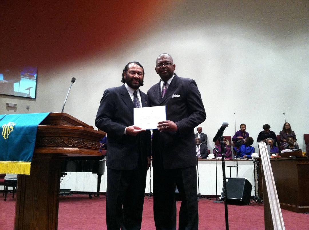 Congressman Al Green stops by to help the Metropolitan CME Church celebrate its 70th Anniversary...