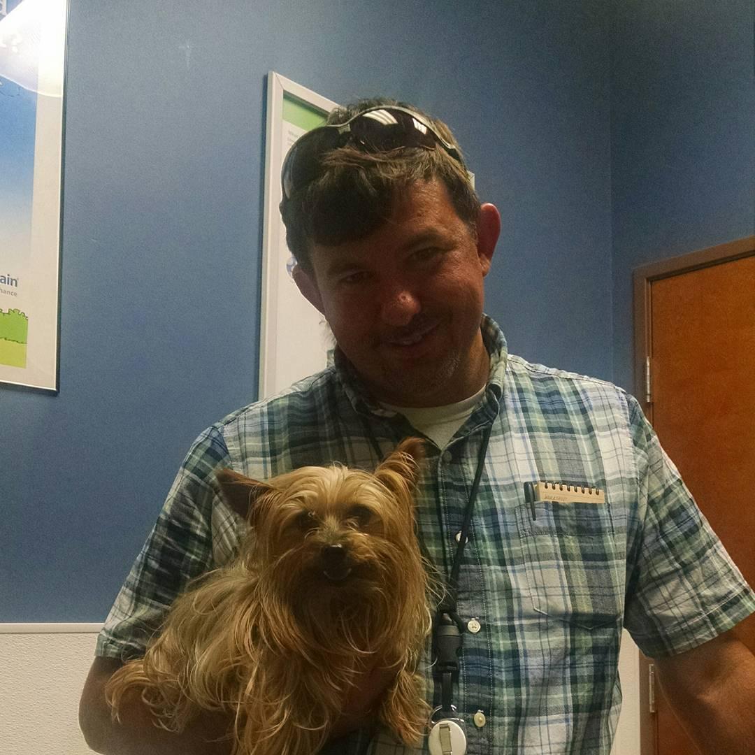 Mr. Bojangles at his new vet