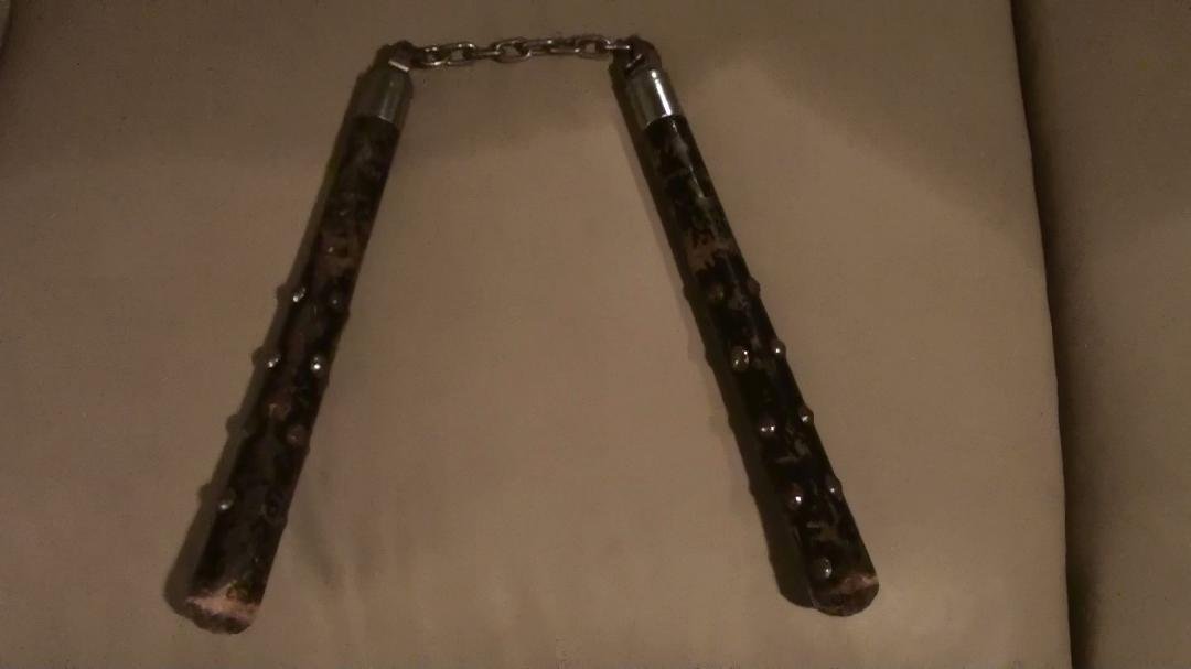 Throw back Thursday,I have had this set of NUNCHUCKS since the late 1970's and early 1980's,that someone left at my house,during my/our partying days in the DunnLoring,Virginia house.Can anyone out there claim ownership of 