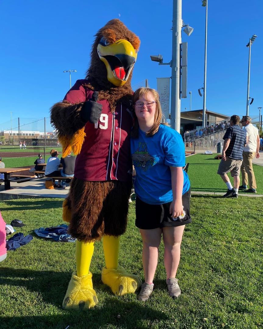 Suzanne loves a good mascot.