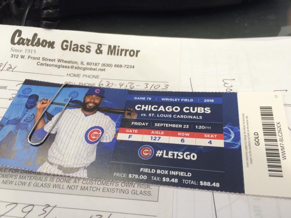 Tomorrow:  Planning to while away the afternoon w/ free tix from Carlsons Glass.