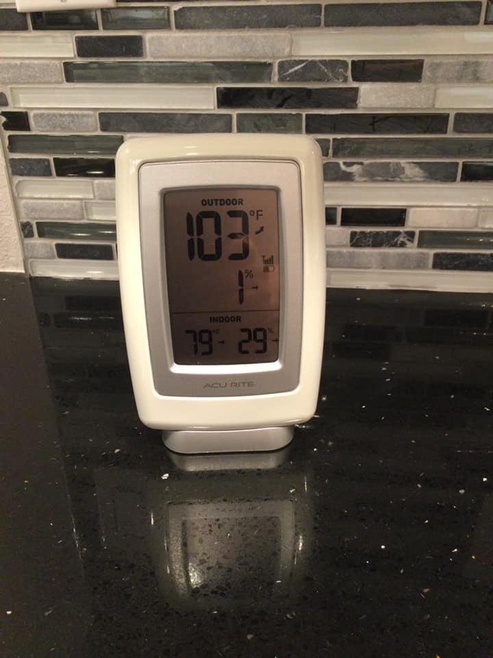 The first 100 degree day in 2021 here at Sun City, AZ!!! There will be at least 100, 100 degree days before the year is over. Time to move back to the East coast!!! 😟😟🔥🔥🔥🔥🔥