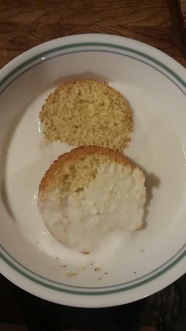Buttermilk and cornbread for snack