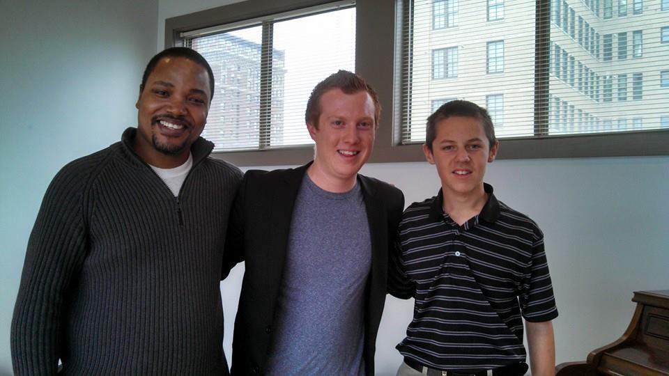 Having fun at a jazz clinic put on by Danny Campbell and Adam Larsson.