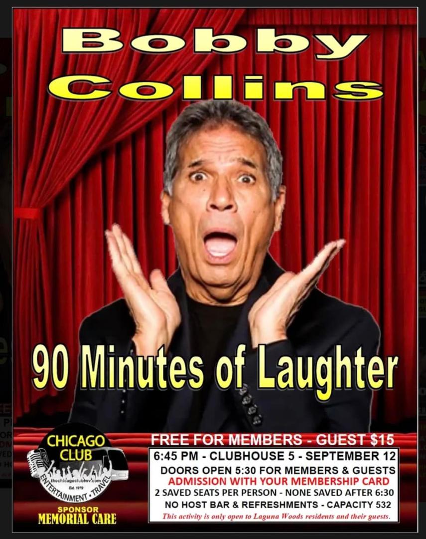 👋🏻 #lagunawoodsvillage #california I will be back performing at the Chicago Club Laguna Woods on September 12th. We’ve got a lot of new things to talk about!(this event is only open to Laguna Woods residents and there gue