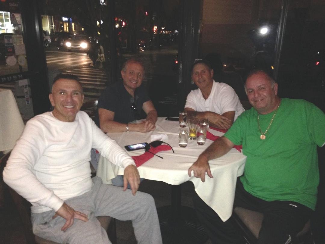 The guys get together again Friday Oct. 7 , 2016 at Marco Polo s Ristorante on Court Street in Brooklyn N.Y.  FUN TIMES.