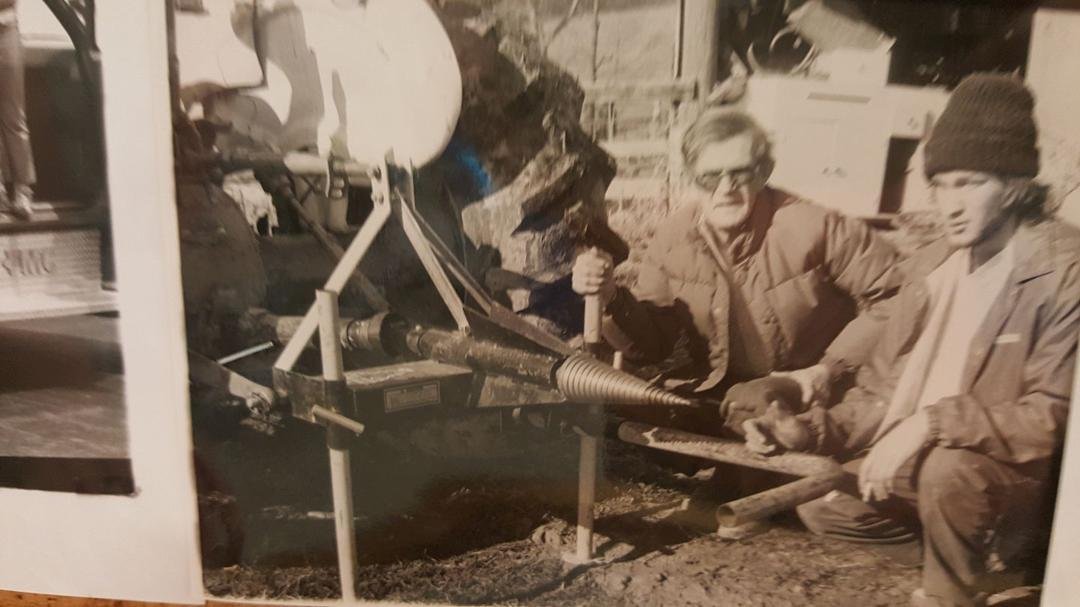 John Poyner, Charlie Poyner does the one in the middle of the picture look like anyone we knew. Not sure he was ever in hancock county working... this was on a board at the fair this past weekend...