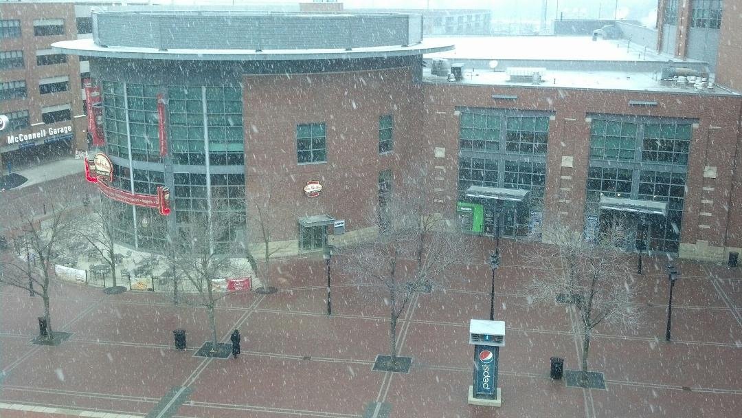 Snowing downtown!