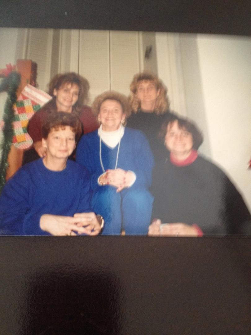 Today is my sister birthday Peggy so I am posting all five of us sisters and one that has my mom 80 birthday party. Happy birthday Peggy.