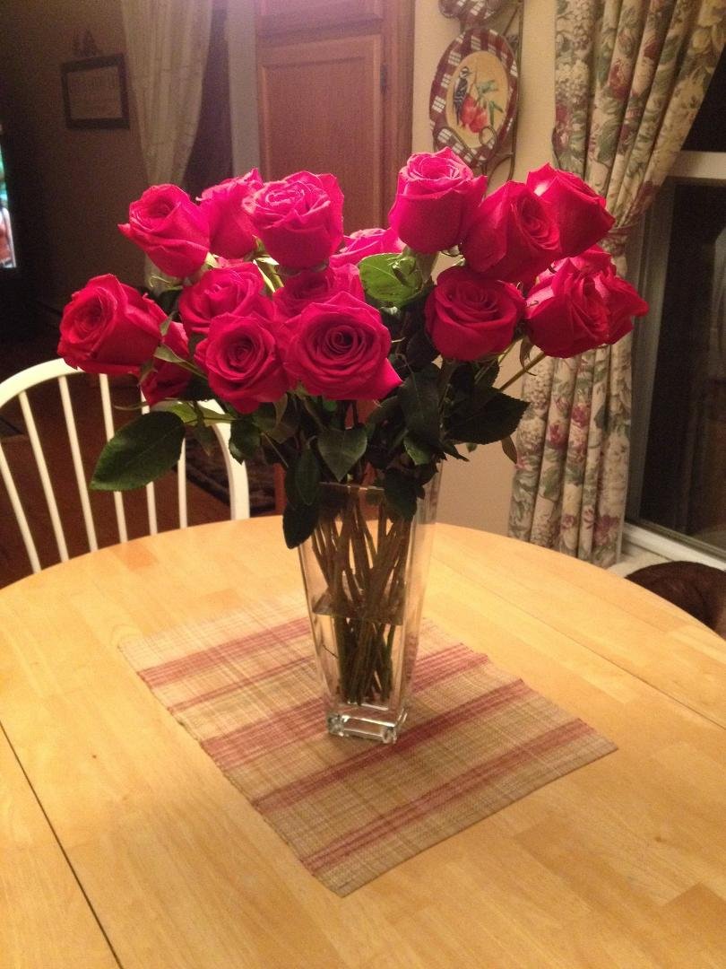 The beautiful red roses I ever received. A gift from my committee and new best friends and family forever. I have never worked with such wonderful, funny, hardworking people before and I love you all. As I said last night, 