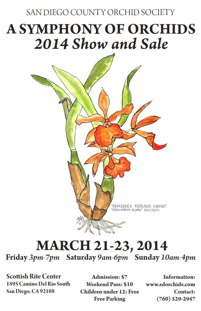 Make room on your calendar for the San Diego County Orchid Society's annual show!